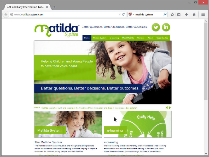 Matilda Systems Website Design