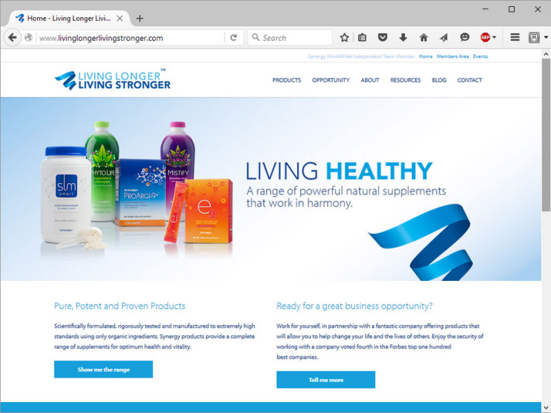 Living Longer Living Stronger website
