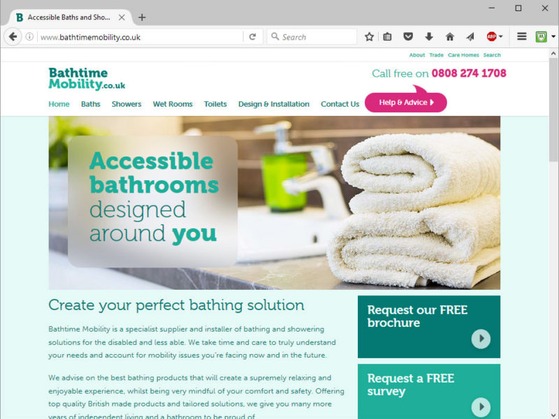 Bathtime Mobility Website